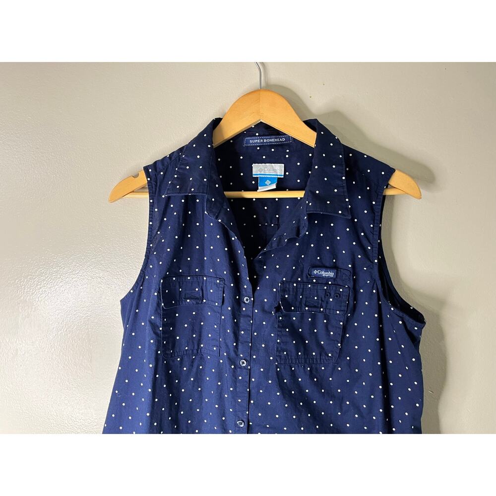 Columbia PFG Super Bonehead Polkadot Sleeveless Summer Dress Size XL - Picture 7 of 12